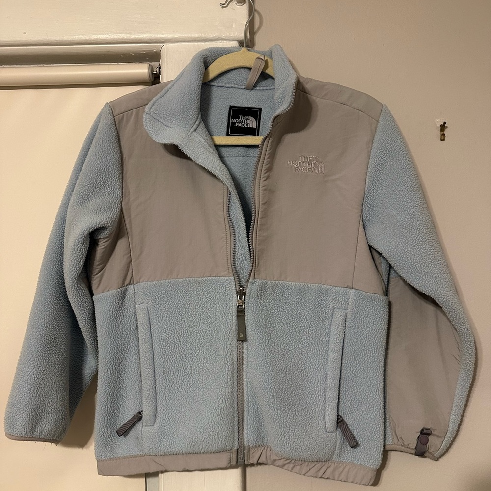 The North Face Kids Puffer Jacket - Light Blue and Gray